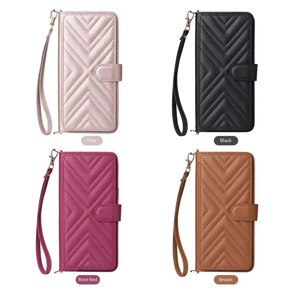 Luxury iPhone Case — Leather Flip Wallet Cover with Card Holder, Shockproof Protective Design and Stylish Full-Body Functionality