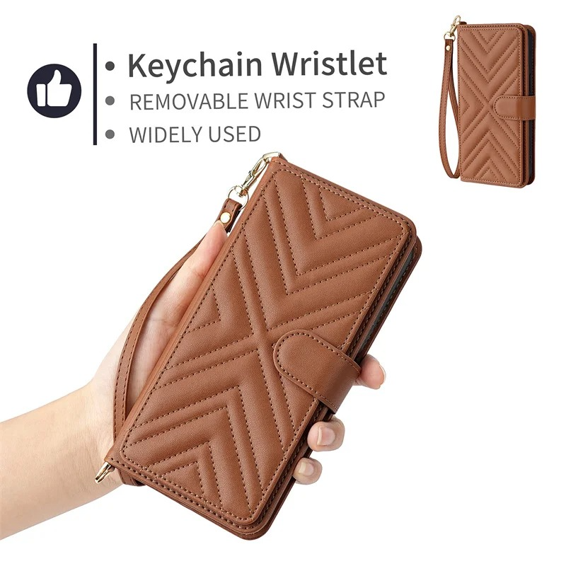 Luxury iPhone Case — Leather Flip Wallet Cover with Card Holder, Shockproof Protective Design and Stylish Full-Body Functionality
