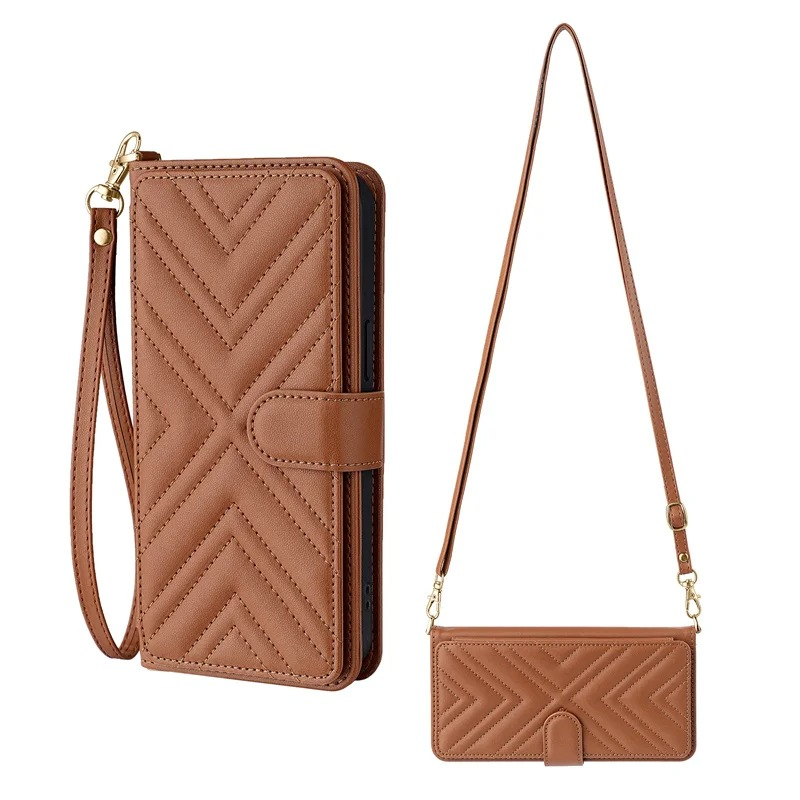 Luxury iPhone Case — Leather Flip Wallet Cover with Card Holder, Shockproof Protective Design and Stylish Full-Body Functionality