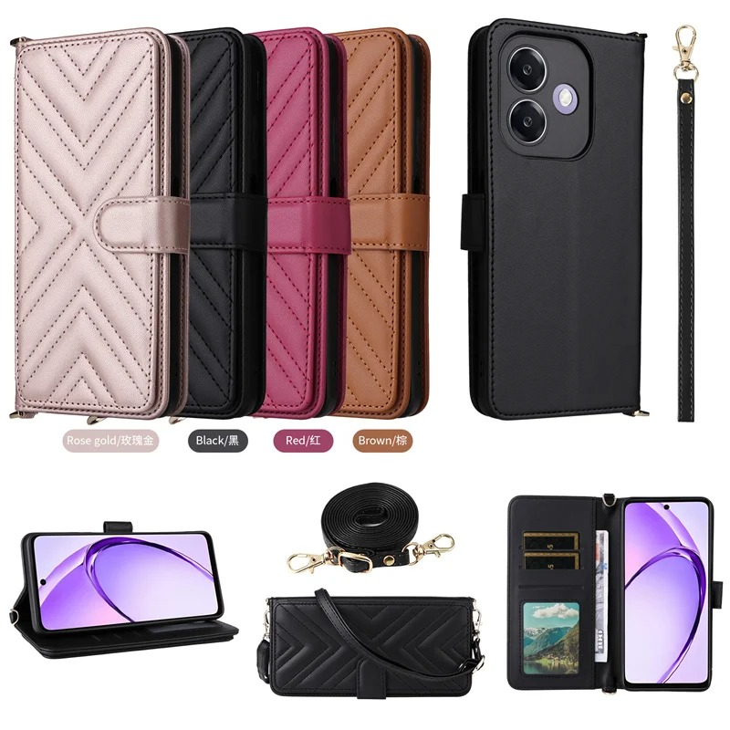 Luxury iPhone Case — Leather Flip Wallet Cover with Card Holder, Shockproof Protective Design and Stylish Full-Body Functionality