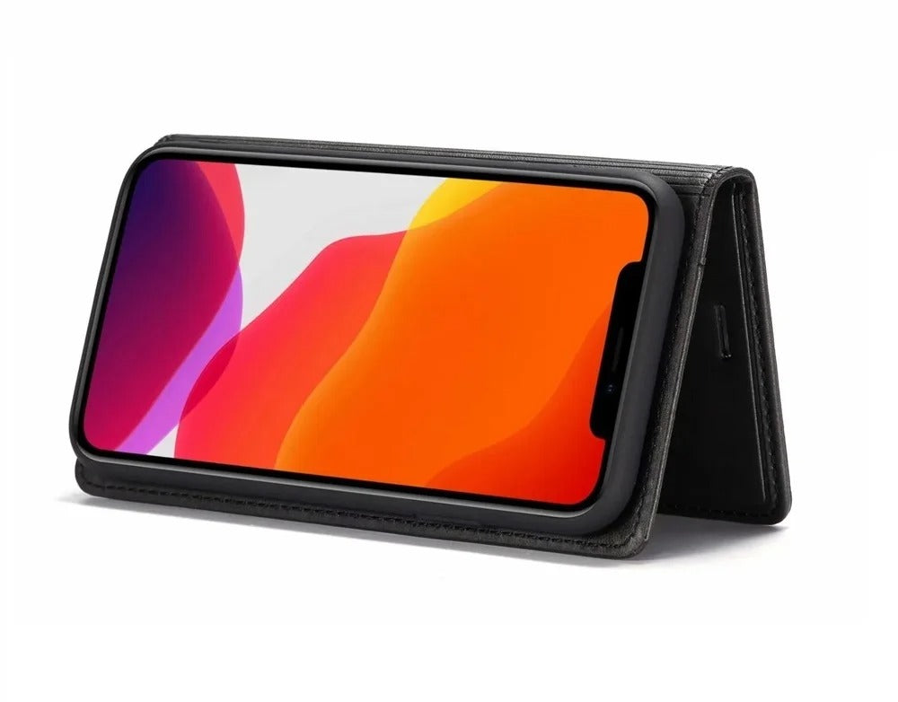 Luxury iPhone Case — PU Leather Flip Cover with Card & SIM Slots, Slim Folio Design, Magnetic Closure, Lightweight Stylish Full-Body Protection