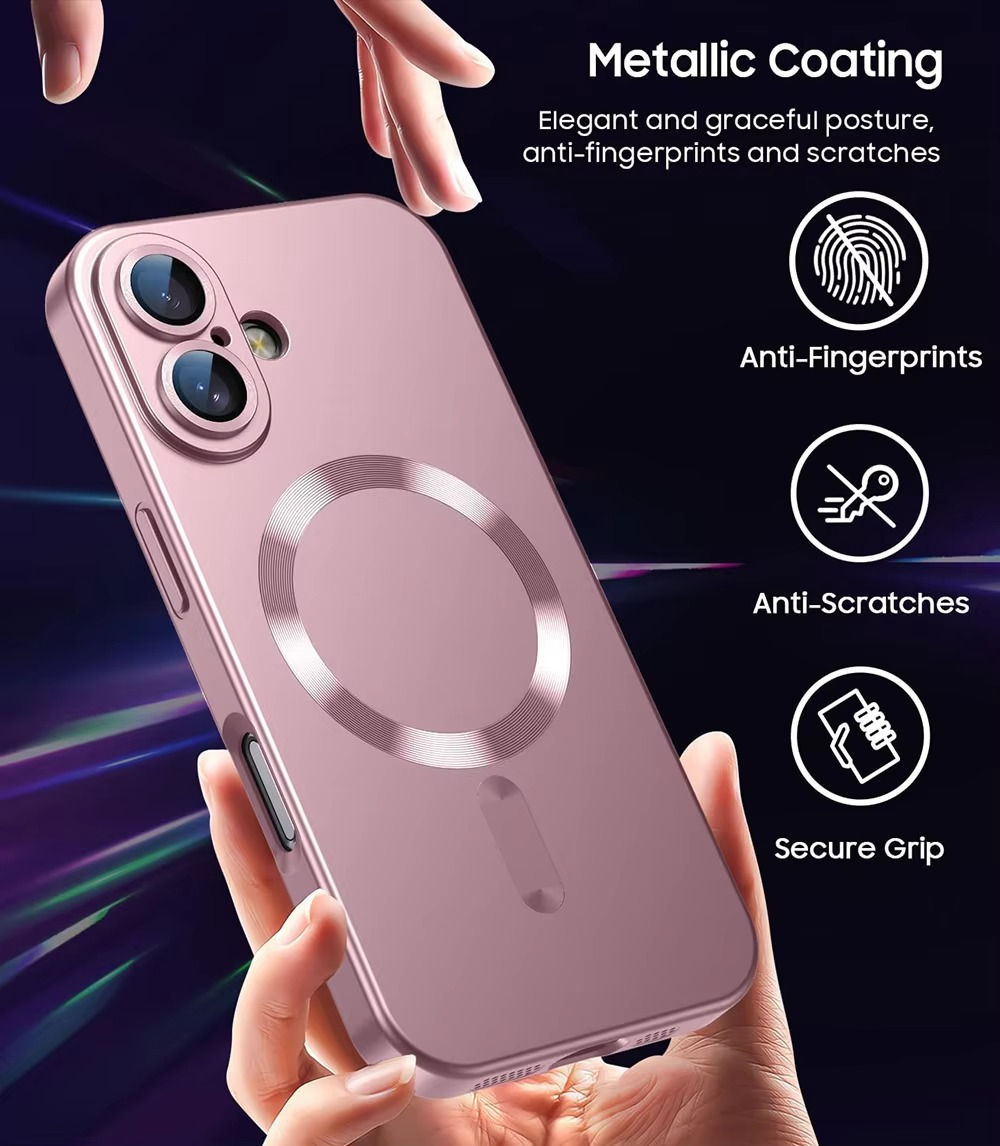 Luxury iPhone MagSafe Case — Magnetic Wireless Charging Full Coverage Silicone Cover, Camera Protection, Slim Shockproof Anti-Fingerprint Matte Design
