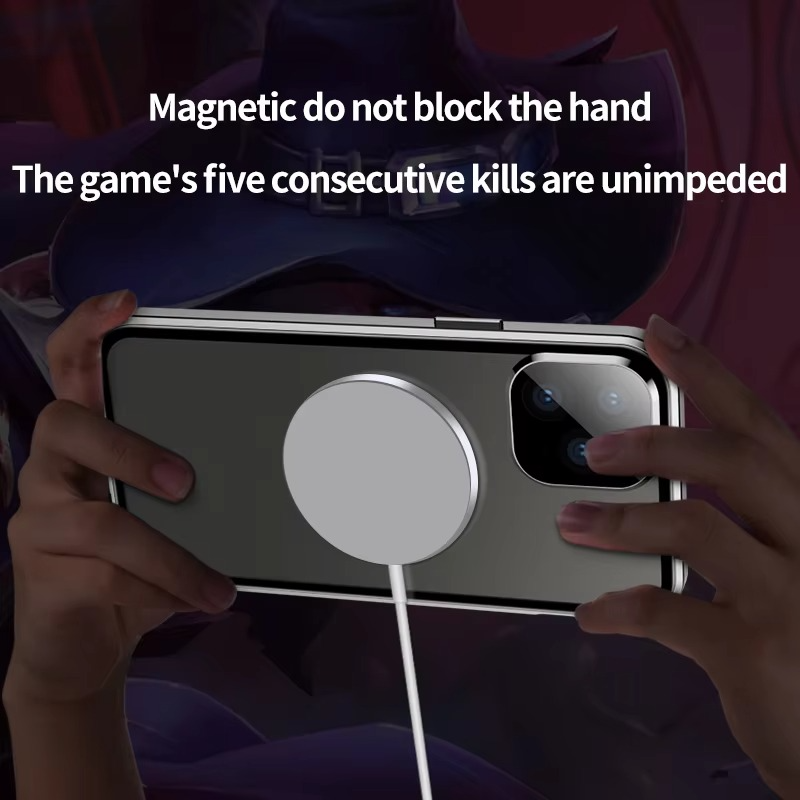 Luxury iPhone Case — MagSafe Double-Sided Glass Cover with 360° Full-Body Protection, HD Transparent Metal Alloy Frame and Magnetic Shockproof Anti-Fingerprint Design