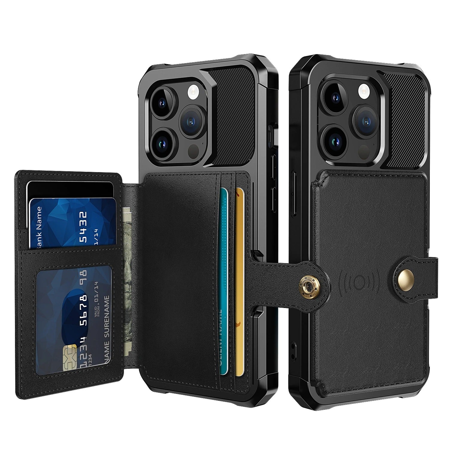 Luxury iPhone Case — Magnetic Leather Wallet Cover with Card Slot Holder, Flip Stand Design, Shockproof Anti-Drop Protection and Slim Dustproof Anti-Fingerprint Finish