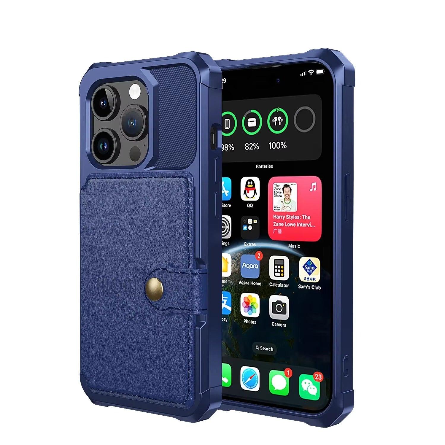 Luxury iPhone Case — Magnetic Leather Wallet Cover with Card Slot Holder, Flip Stand Design, Shockproof Anti-Drop Protection and Slim Dustproof Anti-Fingerprint Finish