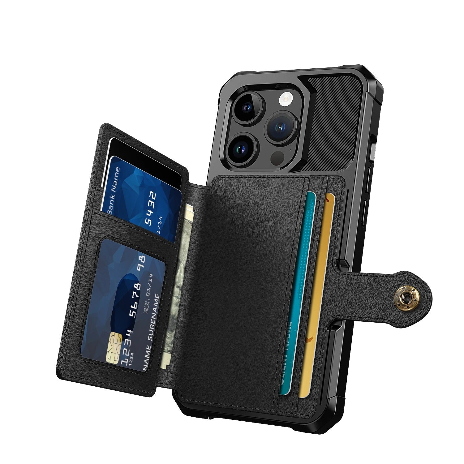 Luxury iPhone Case — Magnetic Leather Wallet Cover with Card Slot Holder, Flip Stand Design, Shockproof Anti-Drop Protection and Slim Dustproof Anti-Fingerprint Finish