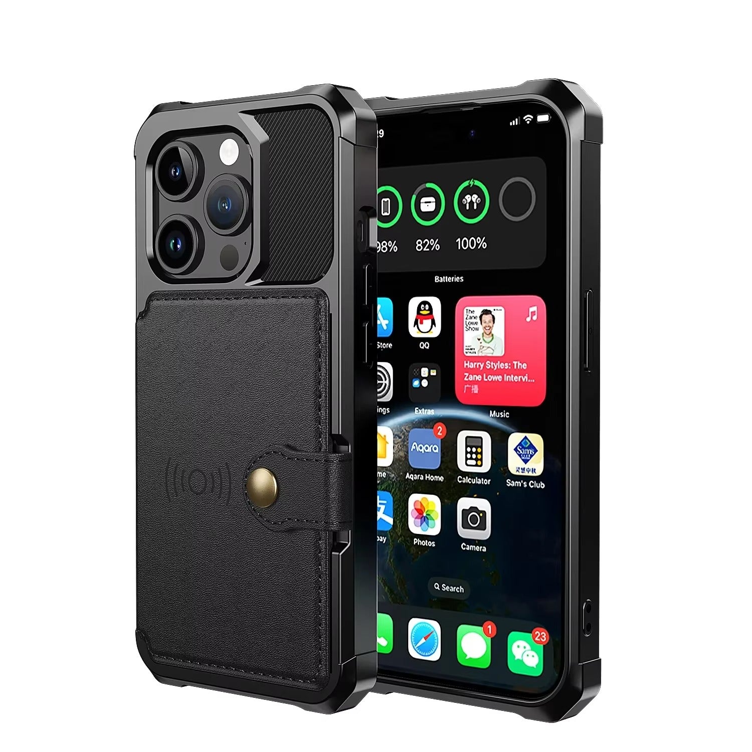 Luxury iPhone Case — Magnetic Leather Wallet Cover with Card Slot Holder, Flip Stand Design, Shockproof Anti-Drop Protection and Slim Dustproof Anti-Fingerprint Finish