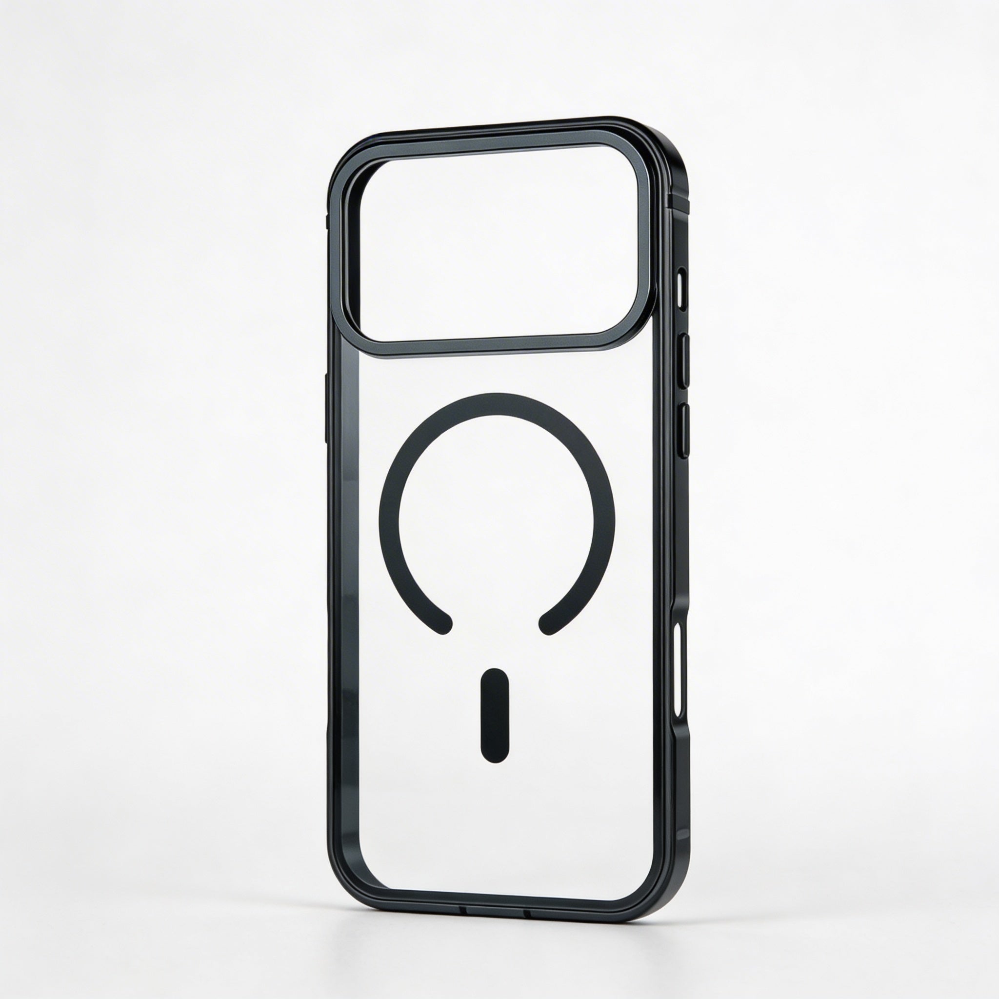 Metal Frame Case – Transparent Back Design Compatible with iPhone 17 Pro Max