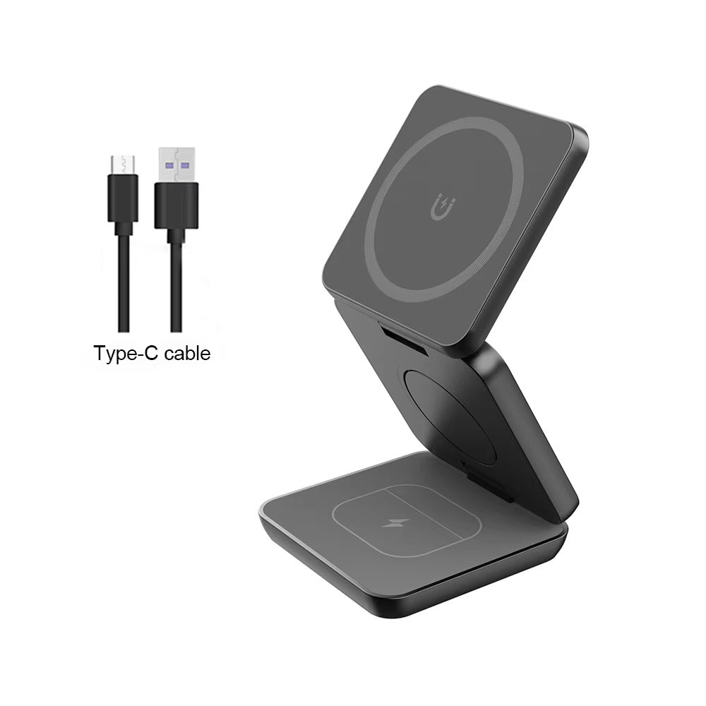 Minimalist iPhone 3-in-1 Foldable Magnetic Wireless Charging Station, 15W Fast-Charge Stand for Phone, Watch & Earbuds with Compact Travel Design Research 3-in-1 magnetic wireless chargers Spend a few minutes for better results