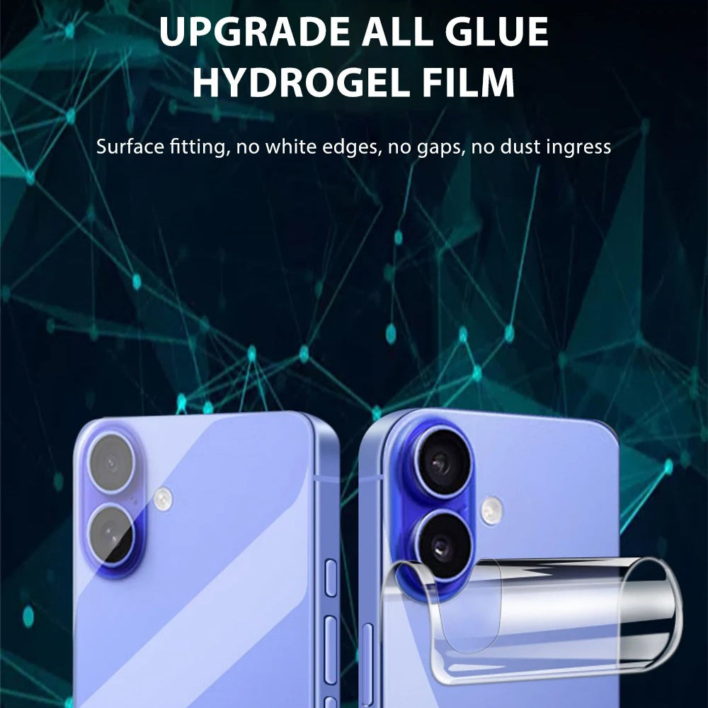 Minimalist iPhone Back Hydrogel Film Protector – Soft Clear Protective Layer with Scratch Resistance, Impact Absorption & Smooth Finish for Rear Surface Protection