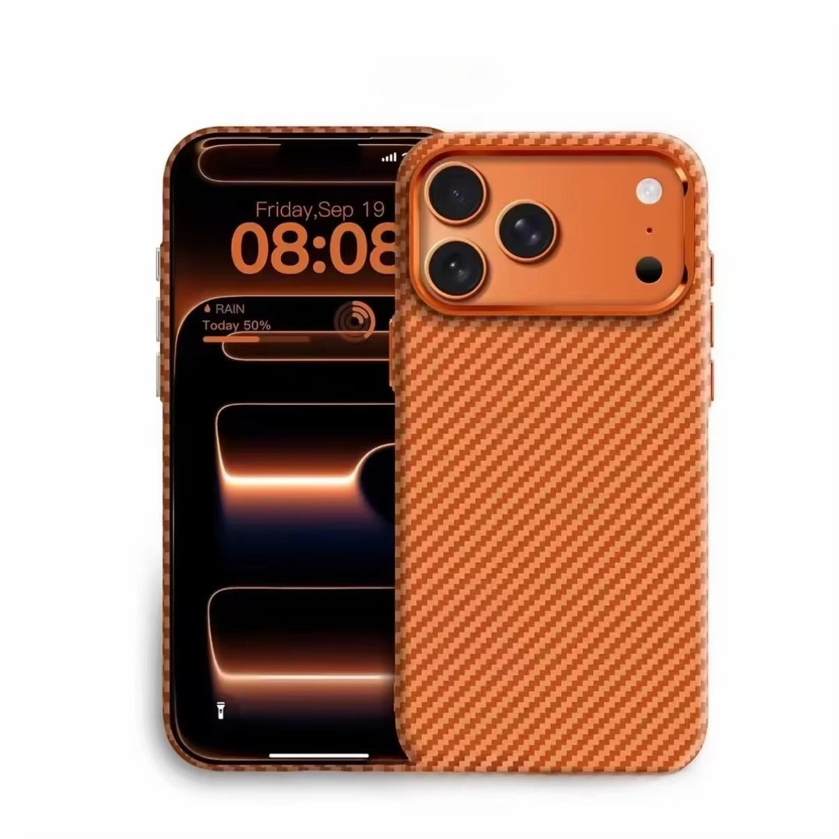 Minimalist iPhone Case — High-End Kevlar Carbon-Fiber Magnetic Cover with Slim Shockproof Design and MagSafe Wireless-Charging Compatibility