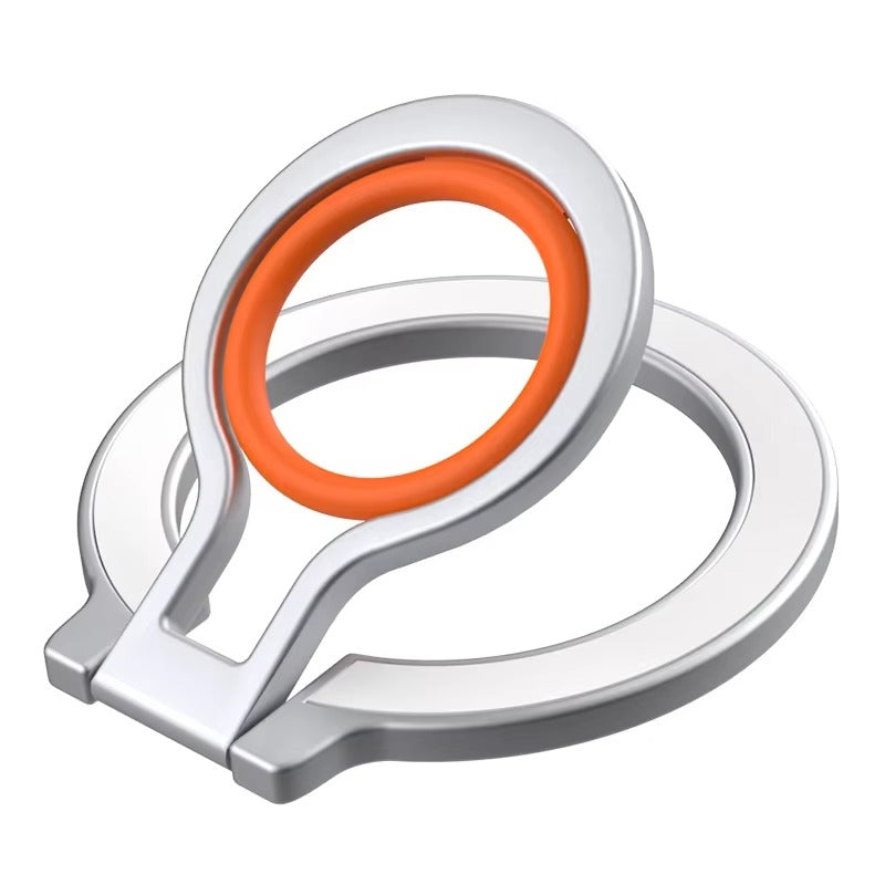 Minimalist iPhone Magnetic Finger Ring Holder, Slim MagSafe Phone Grip Stand with Secure Hold & Smooth Rotation