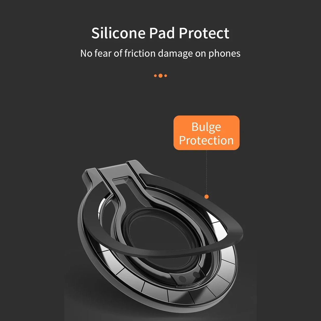 Minimalist iPhone Magnetic Finger Ring Holder, Slim MagSafe Phone Grip Stand with Secure Hold & Smooth Rotation
