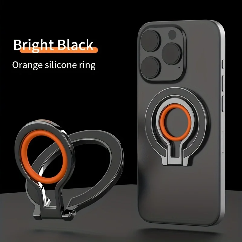 Minimalist iPhone Magnetic Finger Ring Holder, Slim MagSafe Phone Grip Stand with Secure Hold & Smooth Rotation