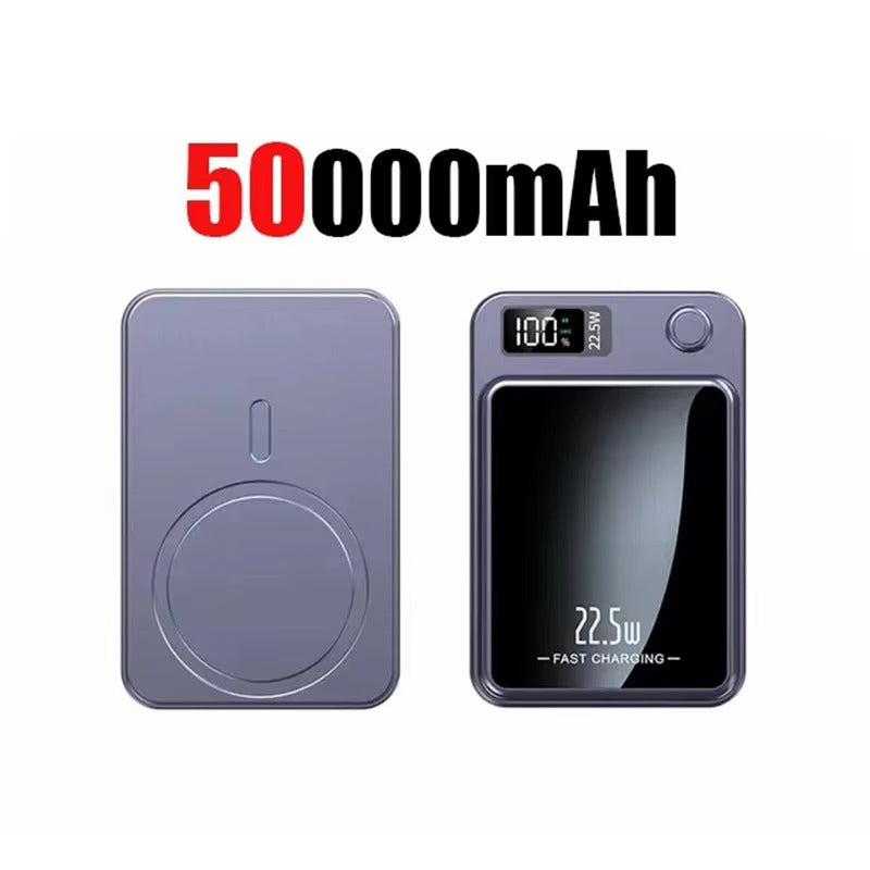 Premium 200000mAh Power Bank Magnetic Wireless Fast Charging 22.5W, Large Capacity Portable External Battery for iPhone Samsung Xiaomi