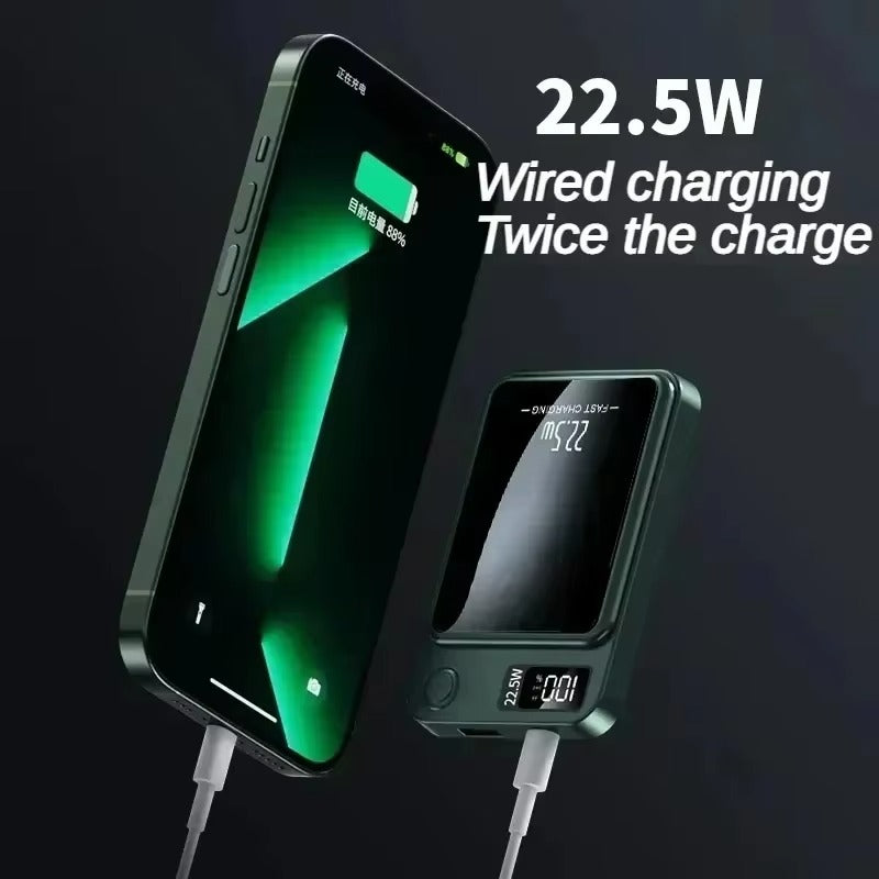 Premium 200000mAh Power Bank Magnetic Wireless Fast Charging 22.5W, Large Capacity Portable External Battery for iPhone Samsung Xiaomi