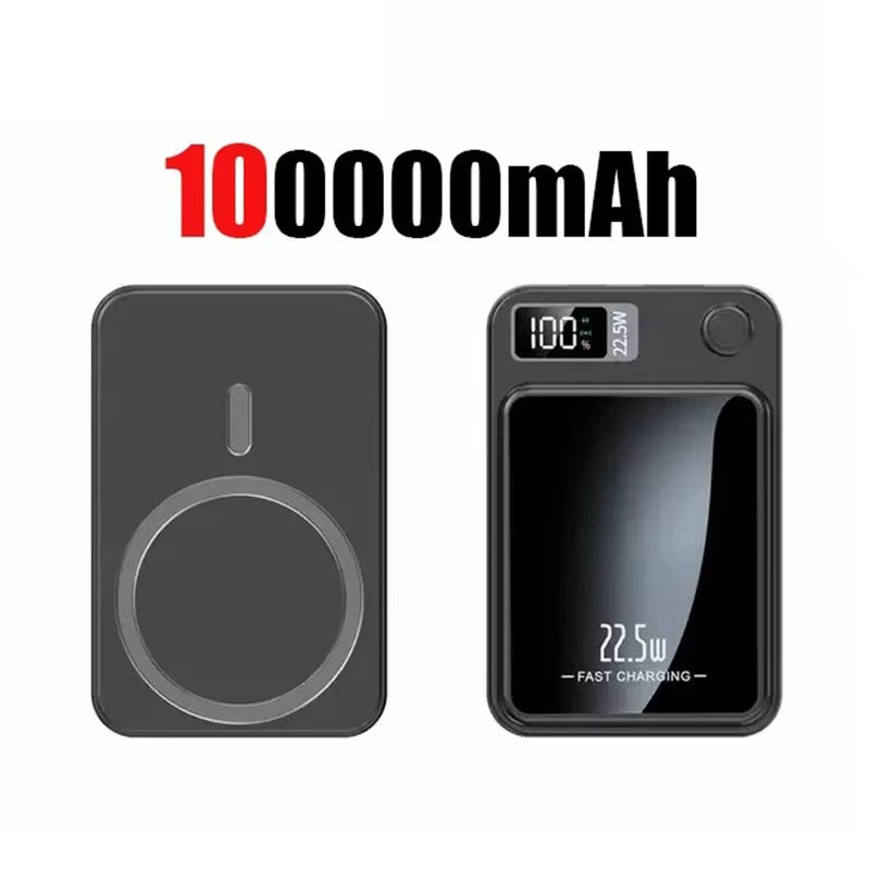 Premium 200000mAh Power Bank Magnetic Wireless Fast Charging 22.5W, Large Capacity Portable External Battery for iPhone Samsung Xiaomi