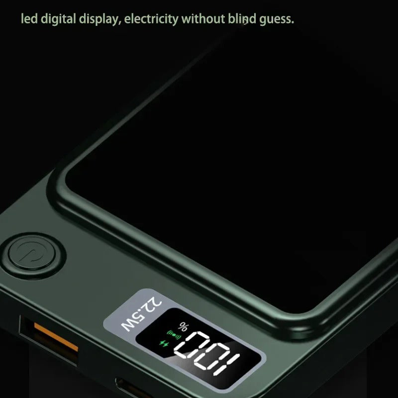 Premium 200000mAh Power Bank Magnetic Wireless Fast Charging 22.5W, Large Capacity Portable External Battery for iPhone Samsung Xiaomi