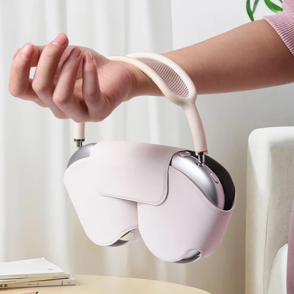 Premium AirPods Max High-Quality Leather Headphone Case, Scratch-Resistant Protective Cover with Smart Sleep Mode