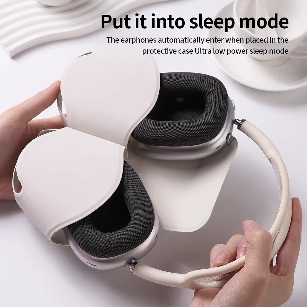 Premium AirPods Max High-Quality Leather Headphone Case, Scratch-Resistant Protective Cover with Smart Sleep Mode
