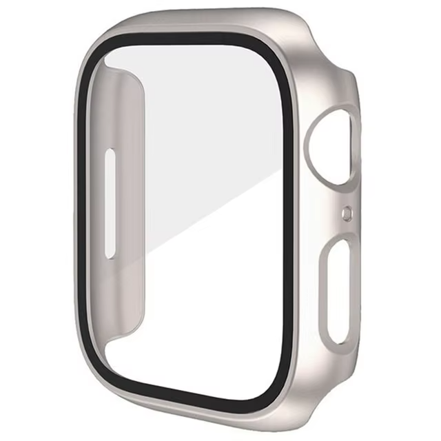 Premium Apple Watch Glass Case & Screen Protector Cover, Full Protection Housing for Series Watches 38mm–45mm