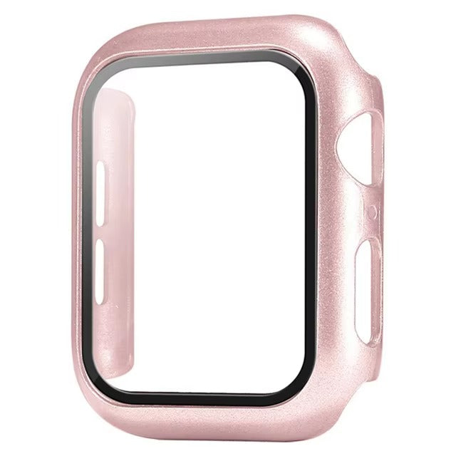 Premium Apple Watch Glass Case & Screen Protector Cover, Full Protection Housing for Series Watches 38mm–45mm