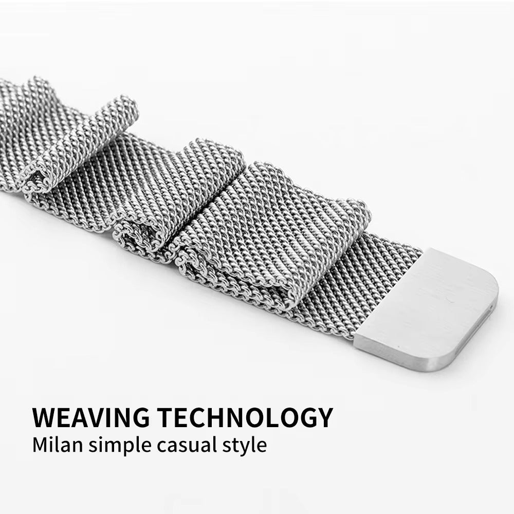 Premium Apple Watch Milanese Loop Band, Stainless Steel Mesh Strap for Ultra & Series Models 38mm–49mm