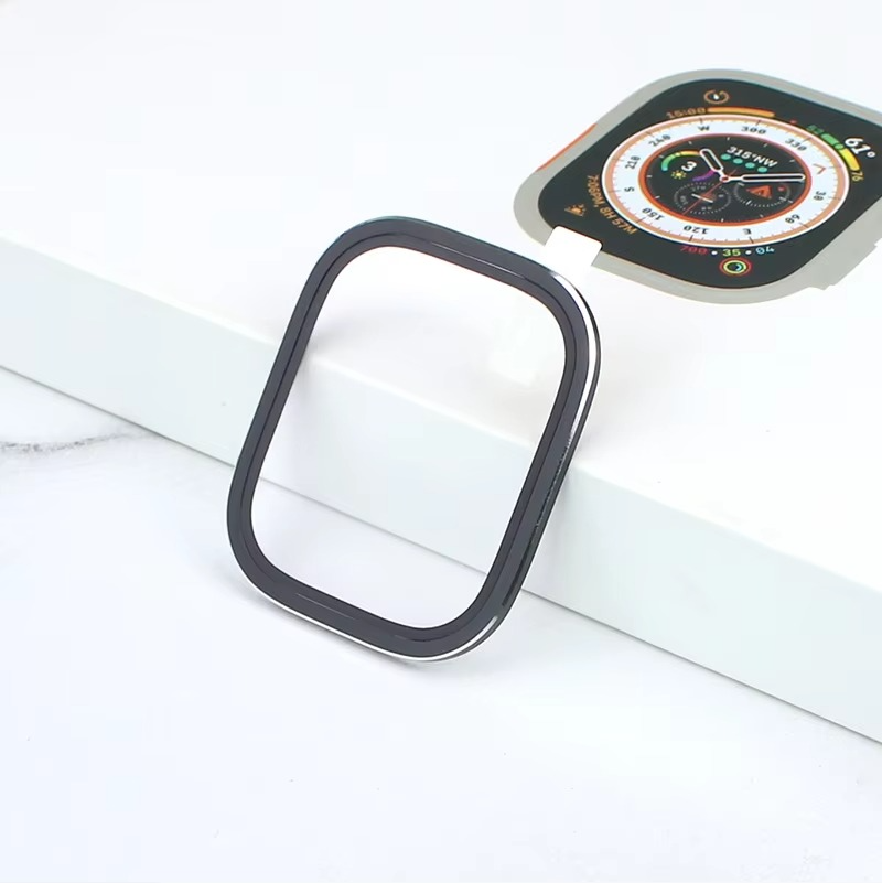 Premium Apple Watch Ultra 49mm Metal Bumper Case with Tempered Glass Screen Protector, Aluminum Alloy Full Protection Cover