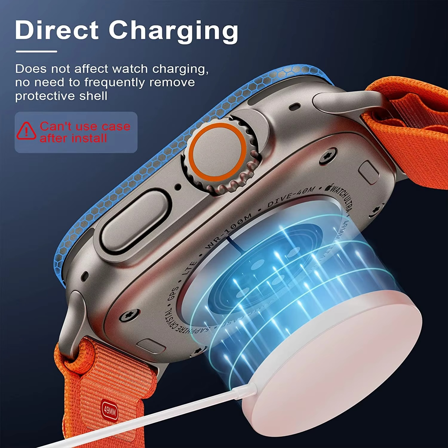 Premium Apple Watch Ultra 49mm Metal Bumper Case with Tempered Glass Screen Protector, Aluminum Alloy Full Protection Cover