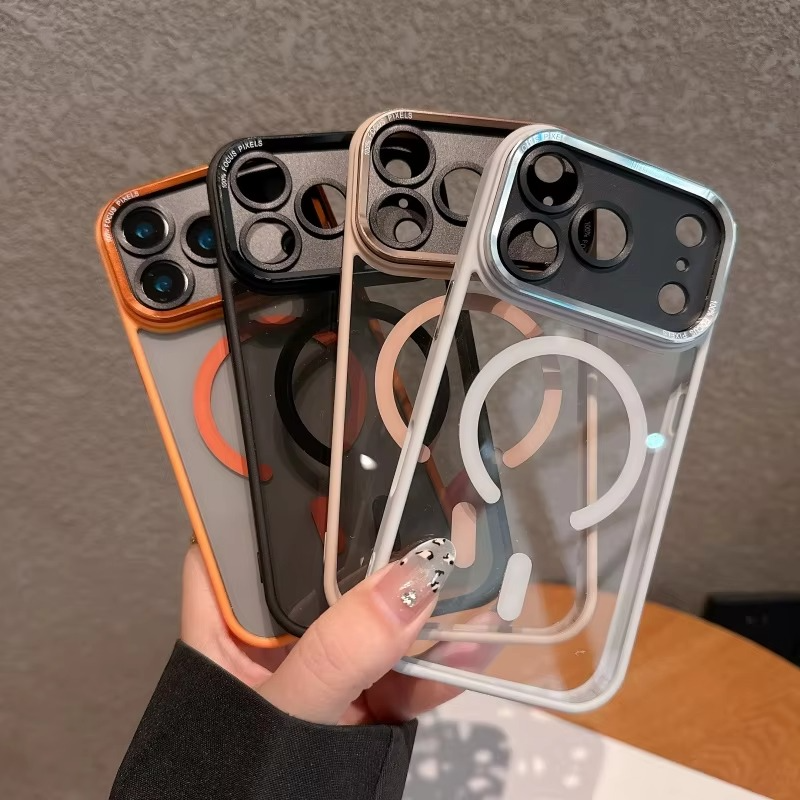 Premium iPhone Case — MagSafe Clear Shockproof Anti-Fingerprint Cover with Slim Grip Design and Wireless-Charging Support