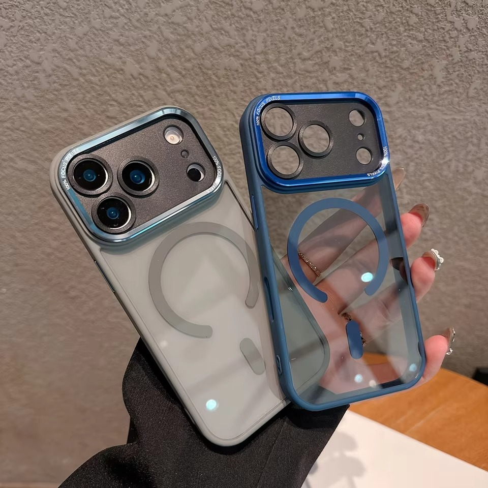 Premium iPhone Case — MagSafe Clear Shockproof Anti-Fingerprint Cover with Slim Grip Design and Wireless-Charging Support