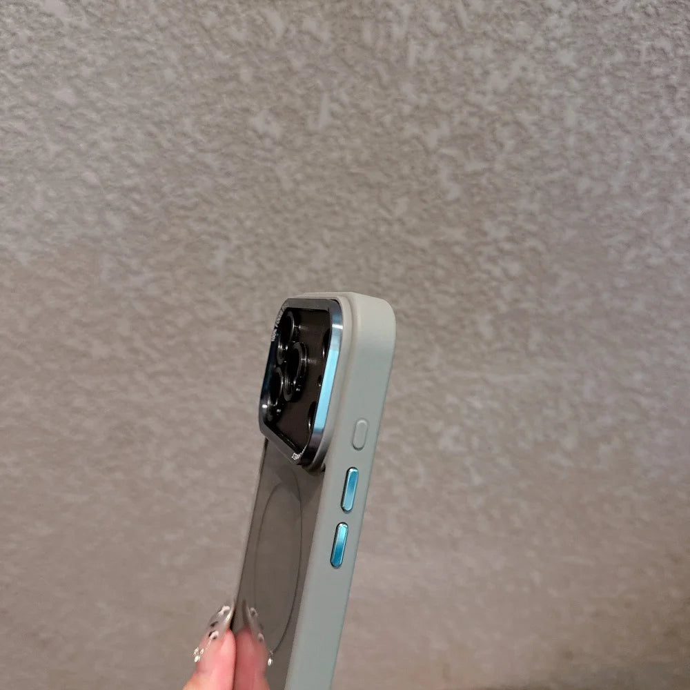 Premium iPhone Case — MagSafe Clear Shockproof Anti-Fingerprint Cover with Slim Grip Design and Wireless-Charging Support