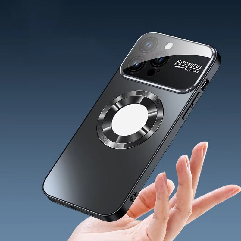 Premium iPhone Case — MagSafe Compatible Shockproof Cover with Glass Camera Lens Protection, Slim Magnetic Anti-Fingerprint Design