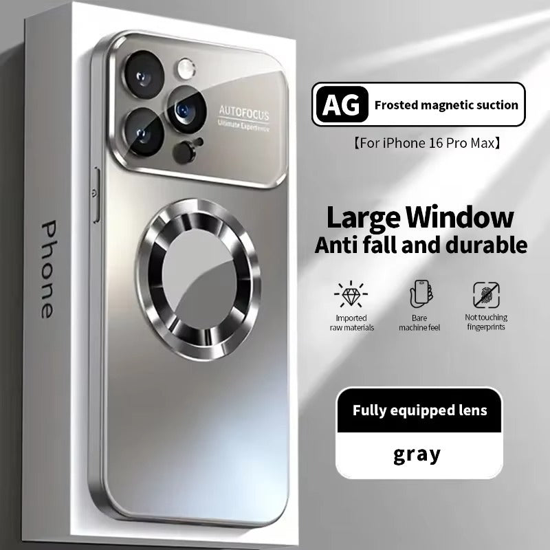 Premium iPhone Case — MagSafe Compatible Shockproof Cover with Glass Camera Lens Protection, Slim Magnetic Anti-Fingerprint Design