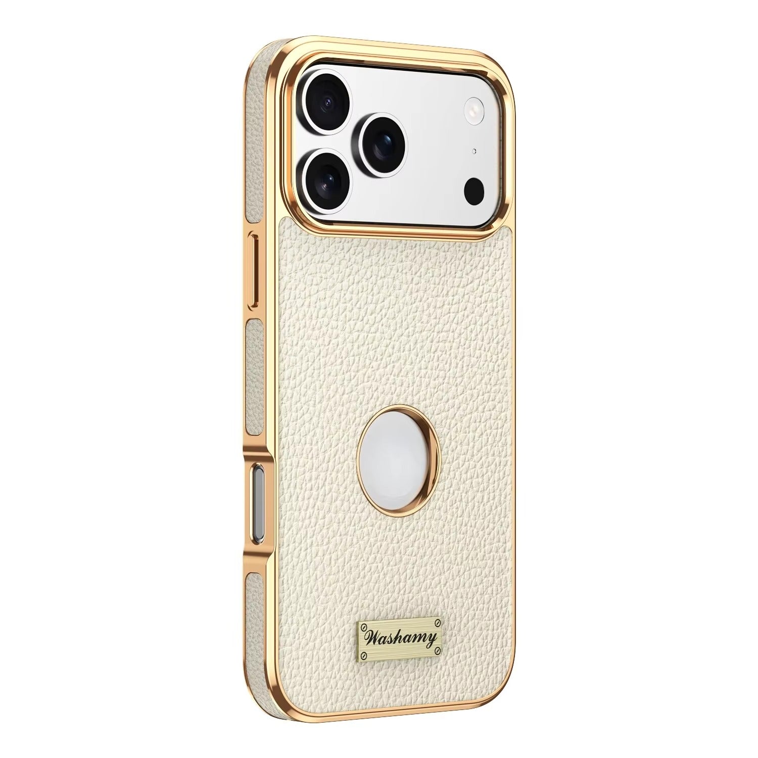 Premium iPhone Case — Magnetic Leather Cowhide Lychee Texture Slim Protective Cover with Anti-Fingerprint Grip