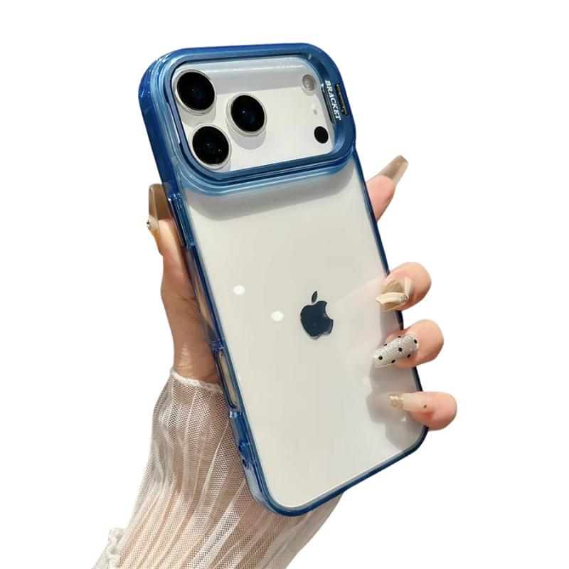 Premium iPhone Case — MagSafe Shockproof Crystal Clear Hard PC Bumper with Camera Lens Stand Armor Protection