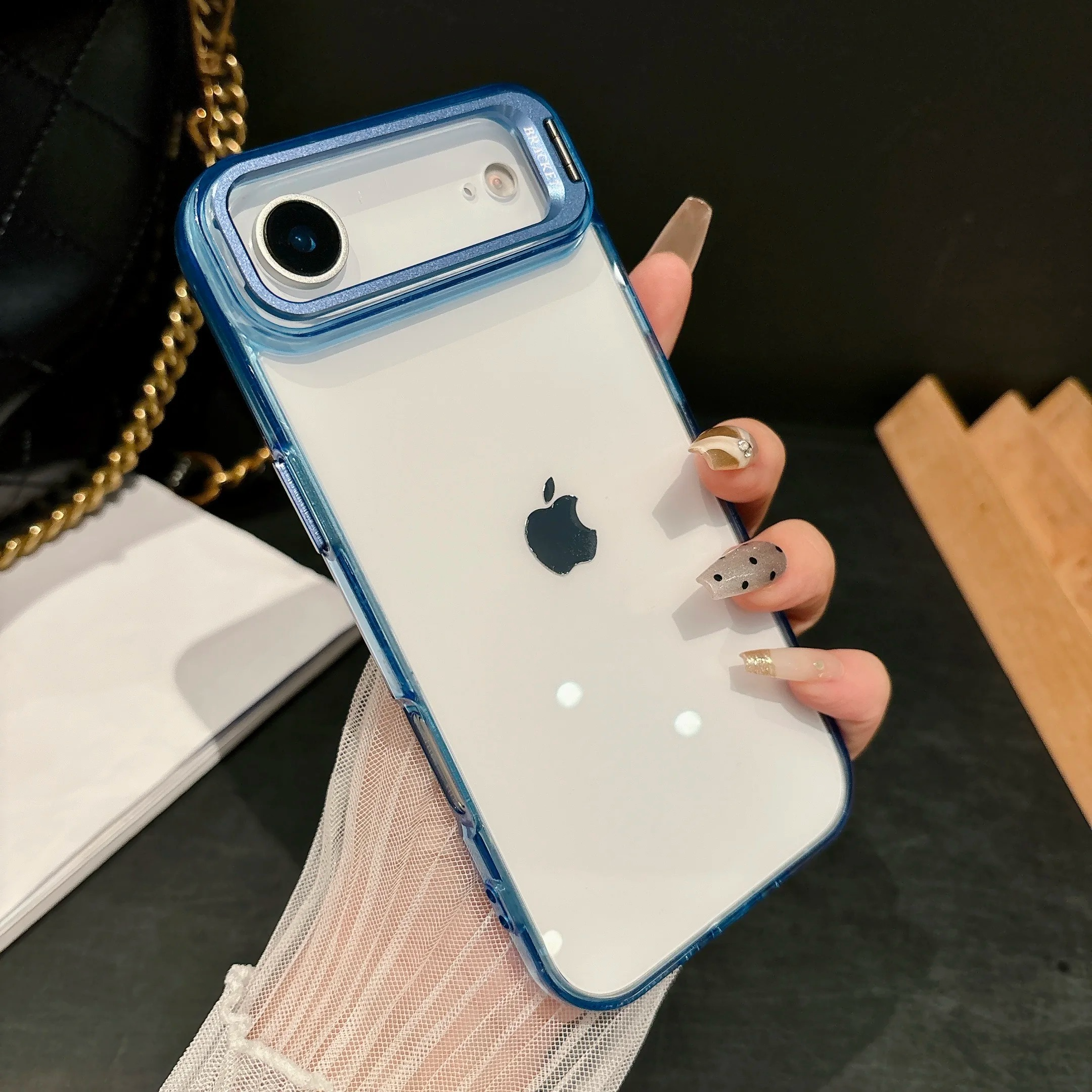 Premium iPhone Case — MagSafe Shockproof Crystal Clear Hard PC Bumper with Camera Lens Stand Armor Protection