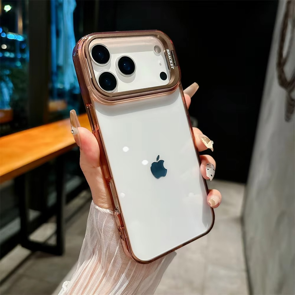 Premium iPhone Case — MagSafe Shockproof Crystal Clear Hard PC Bumper with Camera Lens Stand Armor Protection