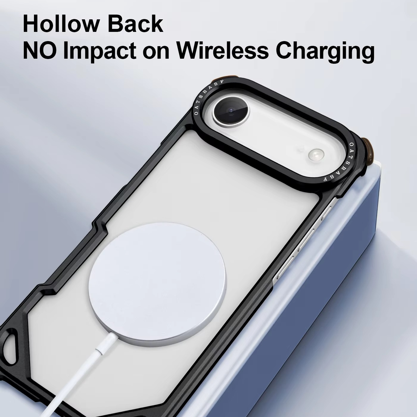Premium iPhone Case — Slim Aluminum Alloy Frameless Shockproof Protective Cover with Minimalist Wireless-Charging Compatible Design