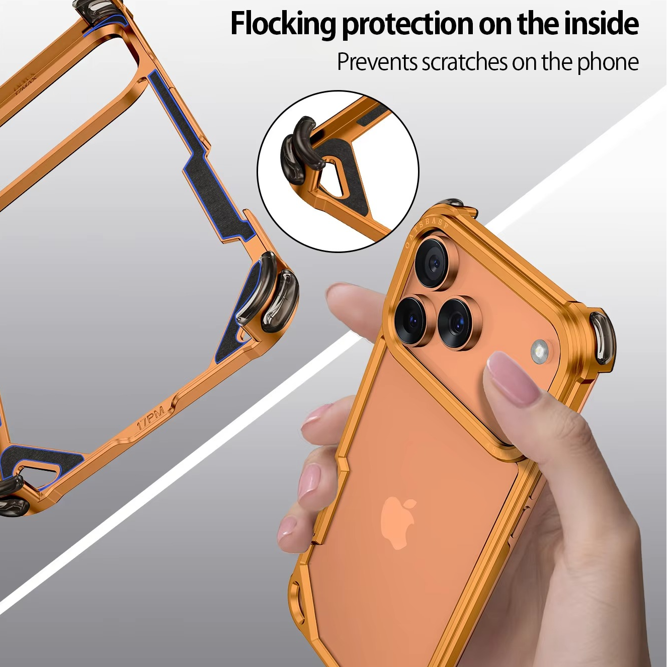 Premium iPhone Case — Slim Aluminum Alloy Frameless Shockproof Protective Cover with Minimalist Wireless-Charging Compatible Design
