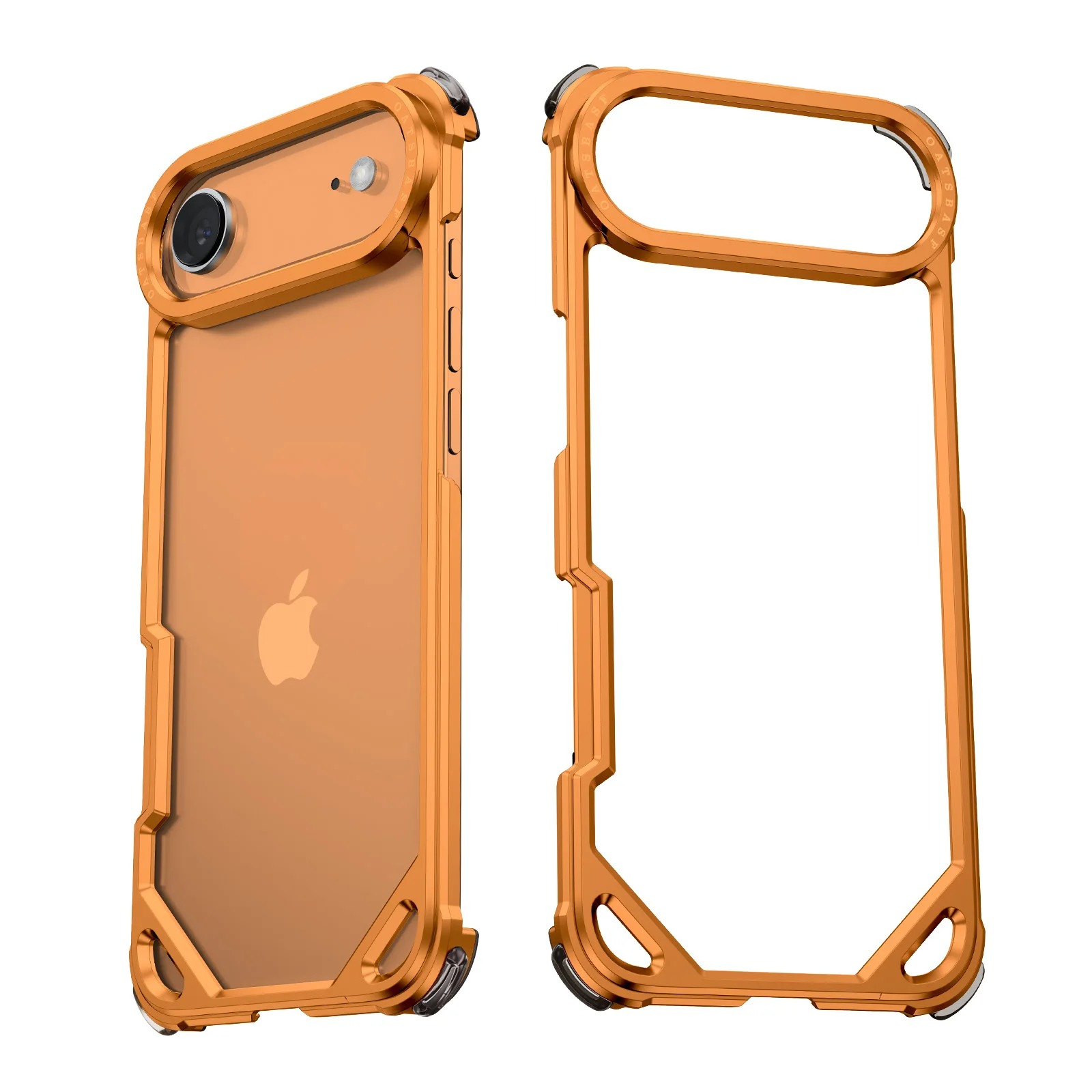 Premium iPhone Case — Slim Aluminum Alloy Frameless Shockproof Protective Cover with Minimalist Wireless-Charging Compatible Design