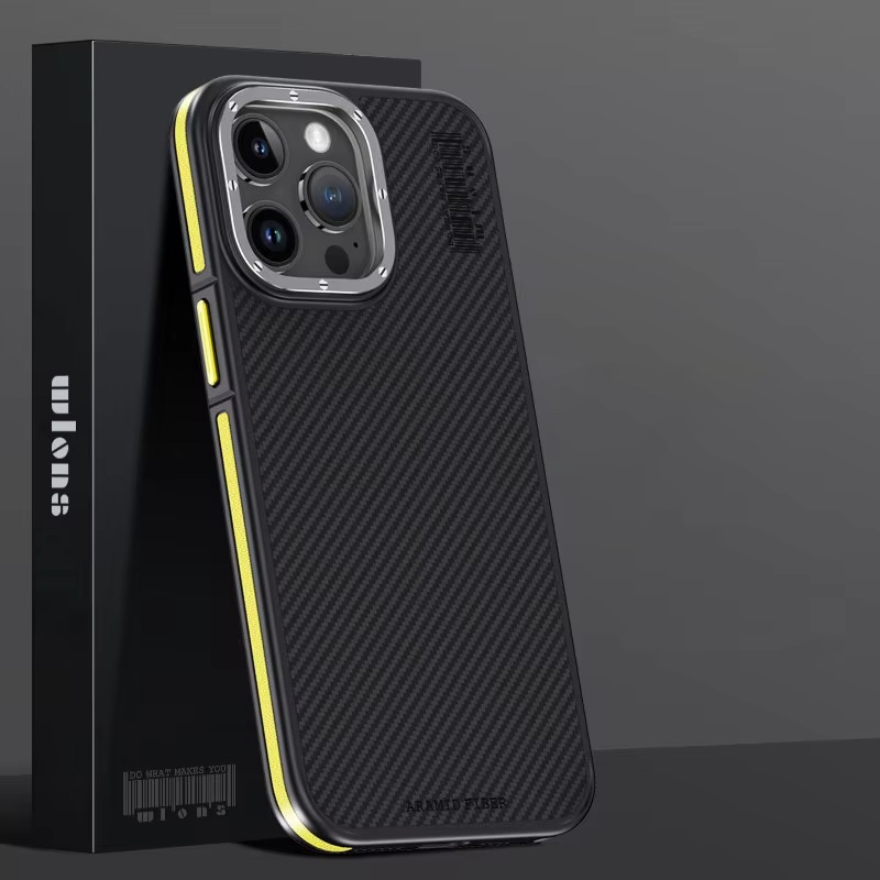 Premium iPhone Case — Real 600D Kevlar Aramid Fiber Half-Wrapped Cover with MagSafe Magnetic Wireless Charging, Shockproof Anti-Scratch Anti-Fingerprint Design