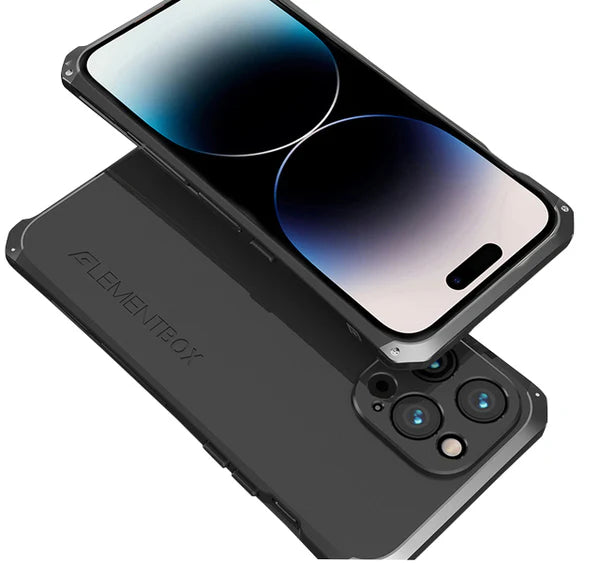 Premium iPhone Case — Aluminum Metal Anti-Collision Frame with Silicone Back, Shockproof Slim Design and Water-Resistant Anti-Fingerprint Protection