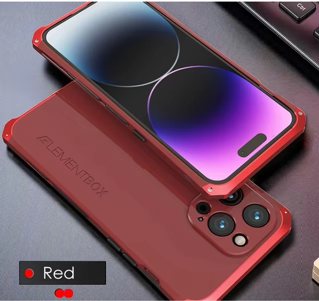 Premium iPhone Case — Aluminum Metal Anti-Collision Frame with Silicone Back, Shockproof Slim Design and Water-Resistant Anti-Fingerprint Protection