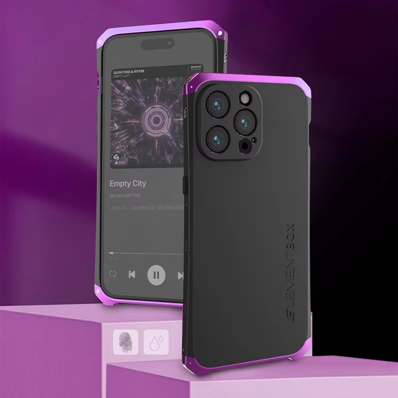Premium iPhone Case — Aluminum Metal Anti-Collision Frame with Silicone Back, Shockproof Slim Design and Water-Resistant Anti-Fingerprint Protection