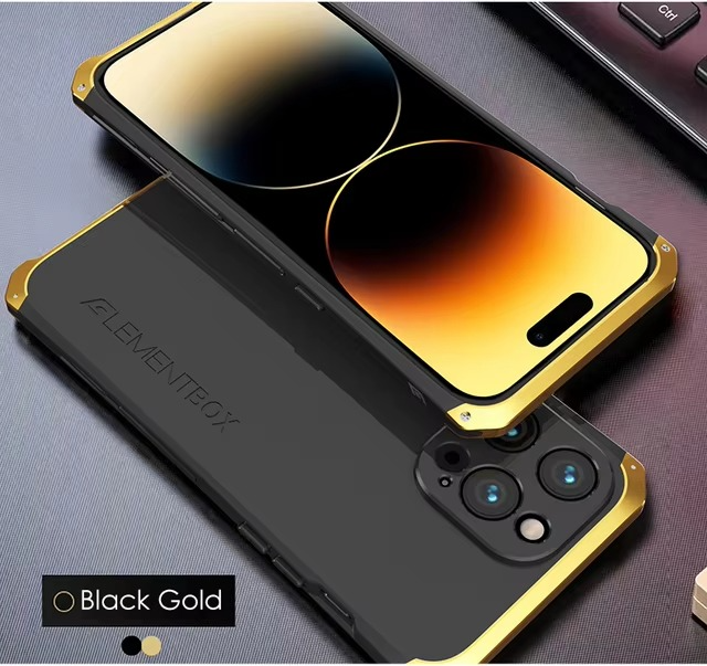 Premium iPhone Case — Aluminum Metal Anti-Collision Frame with Silicone Back, Shockproof Slim Design and Water-Resistant Anti-Fingerprint Protection