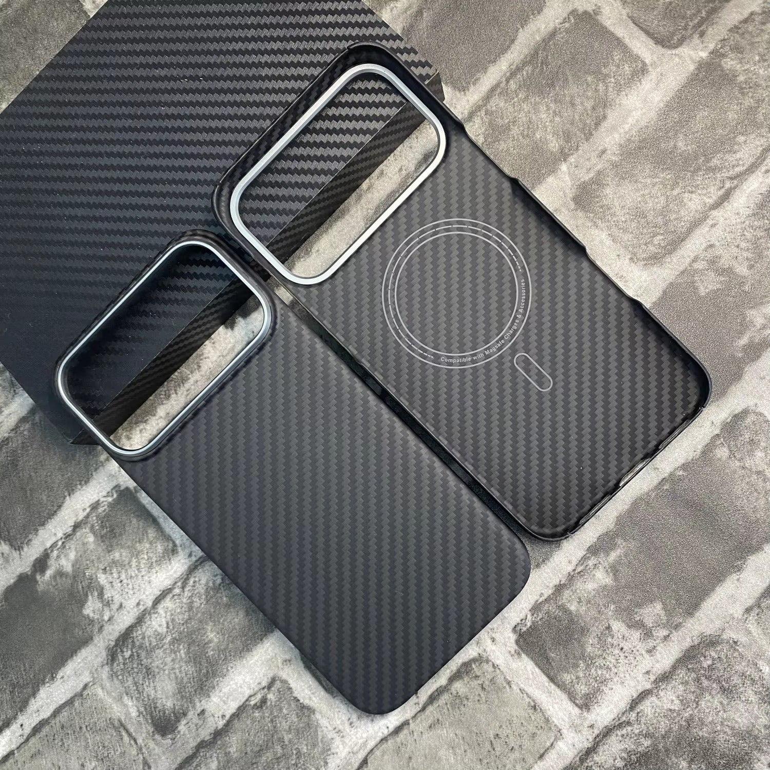 Premium iPhone Case — 100% Kevlar Aramid Carbon Fiber MagSafe Cover with Ultra-Thin Full-Coverage Protection, Matte Anti-Scratch Finish & Raised Screen/Lens Guards