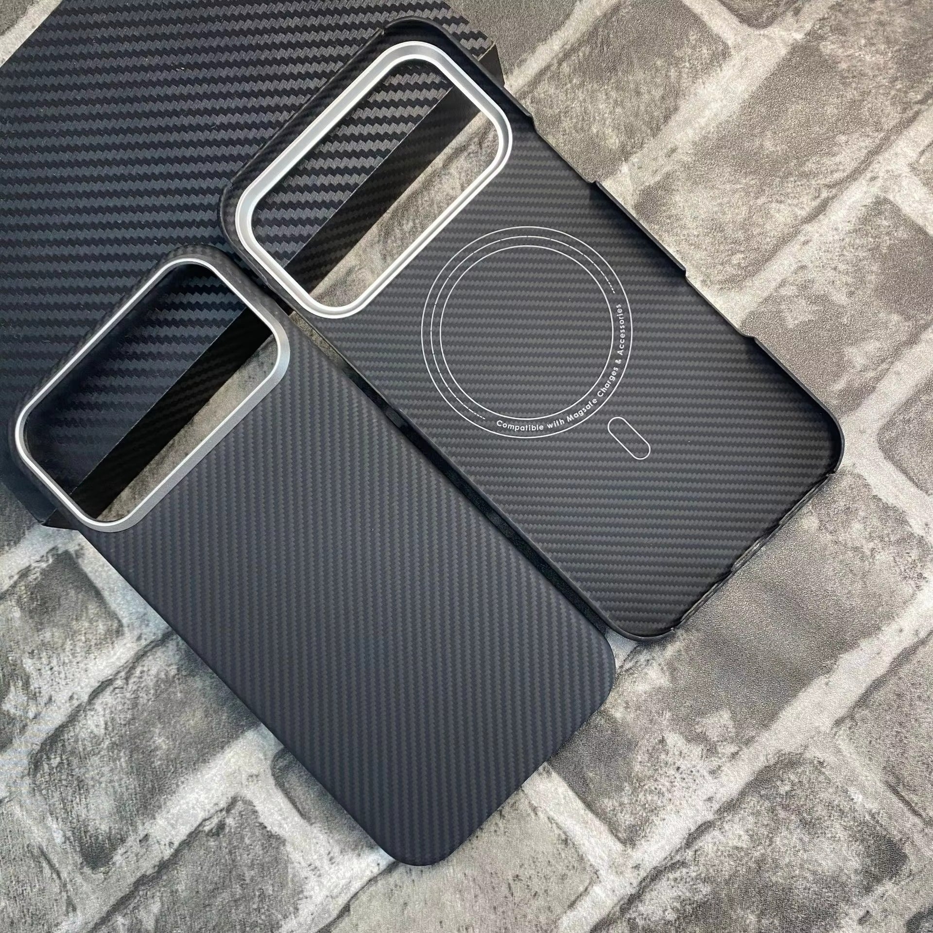 Premium iPhone Case — 100% Kevlar Aramid Carbon Fiber MagSafe Cover with Ultra-Thin Full-Coverage Protection, Matte Anti-Scratch Finish & Raised Screen/Lens Guards