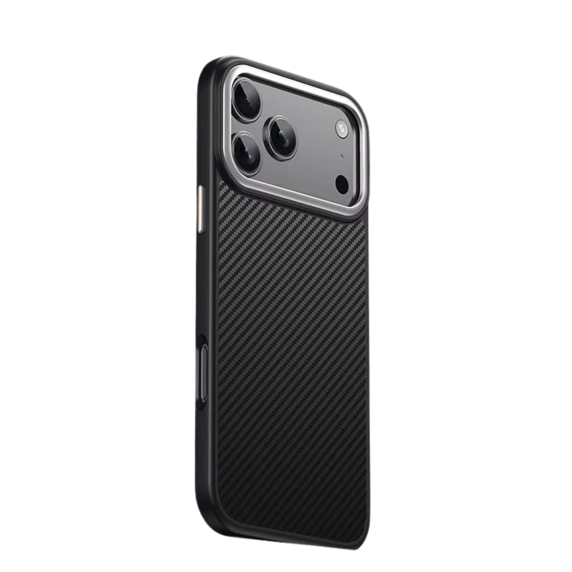 Premium iPhone Case — 600D Kevlar Magnetic Cover with Carbon Fiber TPU+PC Build, Anti-Fingerprint Shockproof Design & MagSafe Compatibility