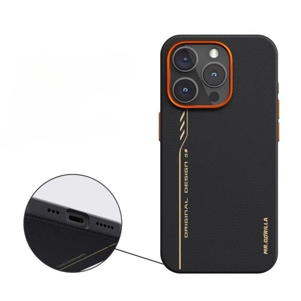 Premium iPhone Case — 600D Kevlar Series Blueo Aramid Fiber Cover with Magnetic Half-Wrapped Design, Shockproof Anti-Fingerprint Anti-Scratch Protection for iPhone 16 Pro and Pro Max